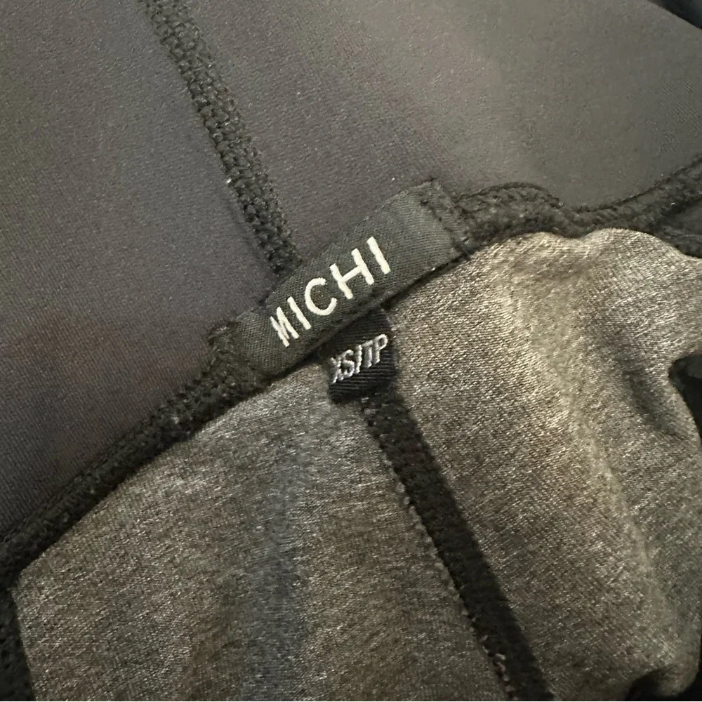 Michi Grey Black Colorblock Net Athletic Leggings Size XS